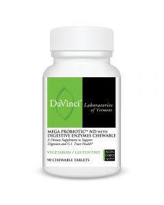 Davinci Labs - Mega Probiotic Nd With Digestive Enzymes Chewable Orange Flavor 90 - www.myworldwo.com