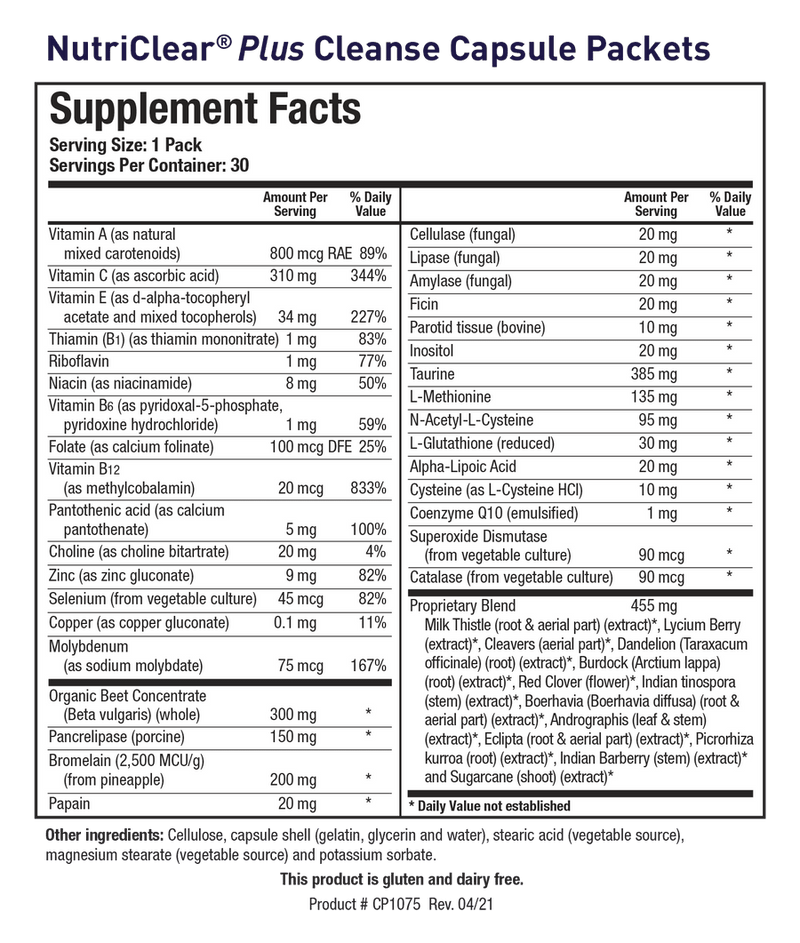 Biotics Research NutriClear Plus 15 Day Metabolic Cleanse Program 30 Packets 2 Pack - www.myworldwo.com