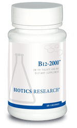 Biotics Research B12-2000 With Folate 60 Lozenges - www.myworldwo.com