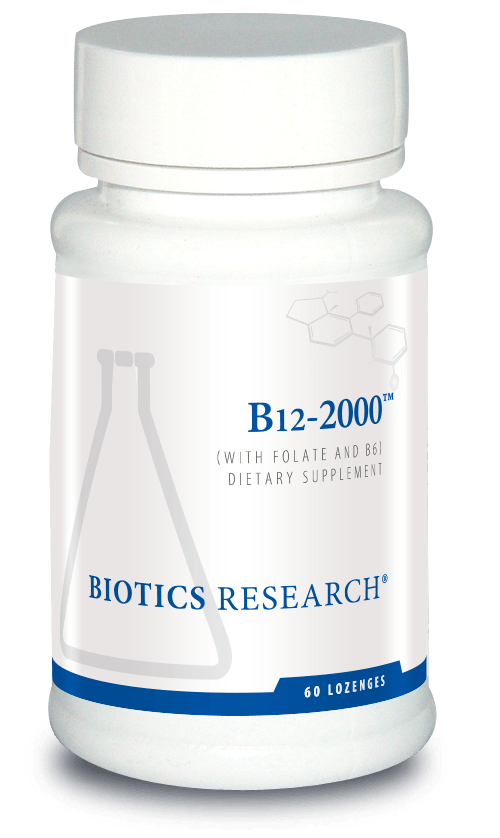 Biotics Research B12-2000 With Folate 60 Lozenges - www.myworldwo.com