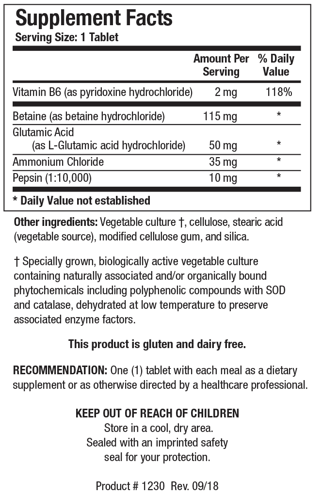 Biotics Research Hcl-Plus 90 Tablets - www.myworldwo.com