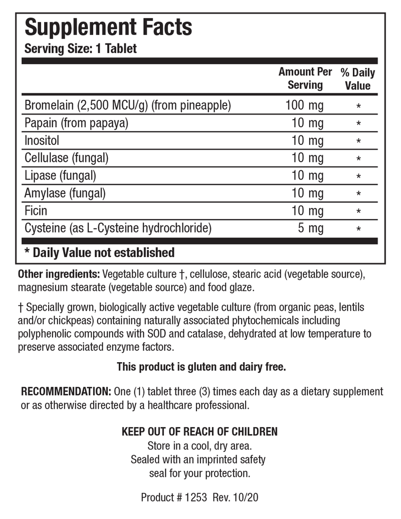 Biotics Research Bromelain Plus Cla 100 Tablets - www.myworldwo.com