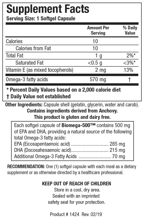 Biotics Research  Biomega-500 With Essential Fatty Acids Triglyceride Form 90 Capsules - www.myworldwo.com