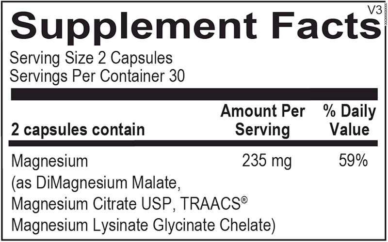 Ortho Molecular Reacted Magnesium 60 Caps - www.myworldwo.com