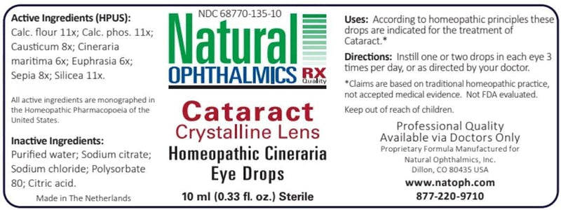 Natural Ophthalmics Cataract Crystalline Lens Eye Drops 10 ml Expire 6.2023 - www.myworldwo.com