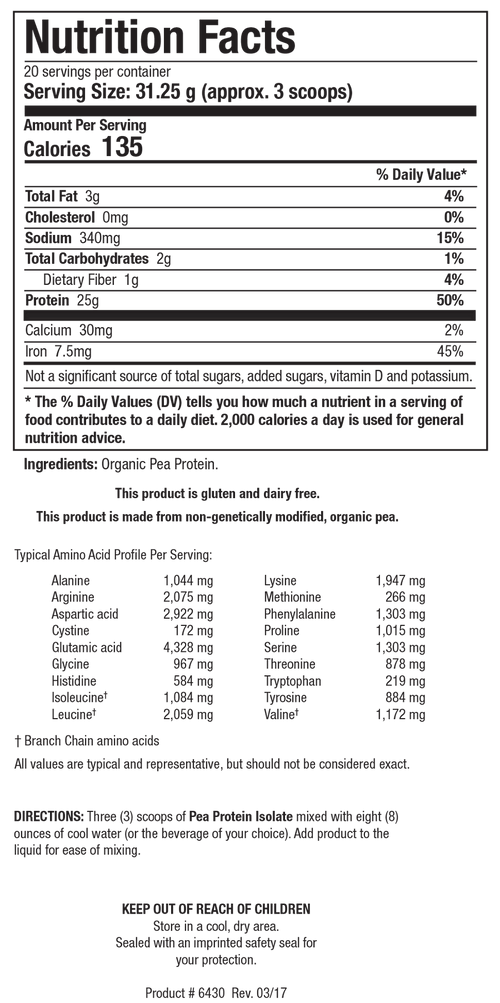 Biotics Research Pea Protein Isolate 22oz 2 Pack - www.myworldwo.com