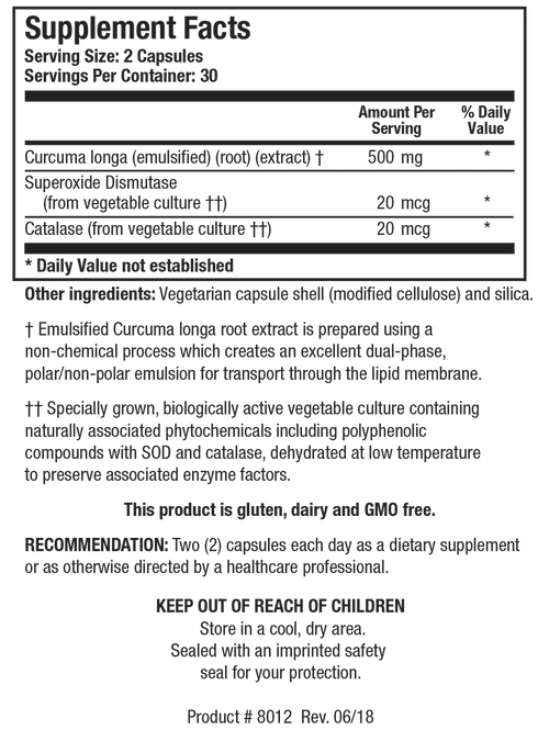 Biotics Research Curcumrx 60 Capsules