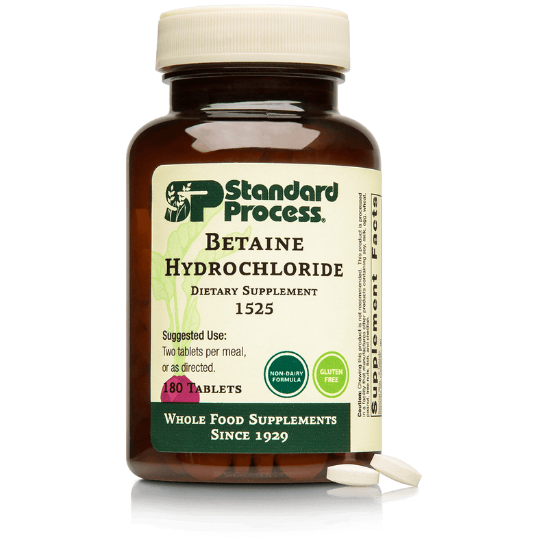 Standard Process Betaine Hydrochloride 180 Tablets - www.myworldwo.com