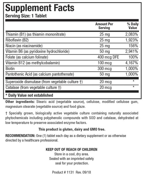 Biotics Research Bio-B Complex 90 Tablets  2 Pack