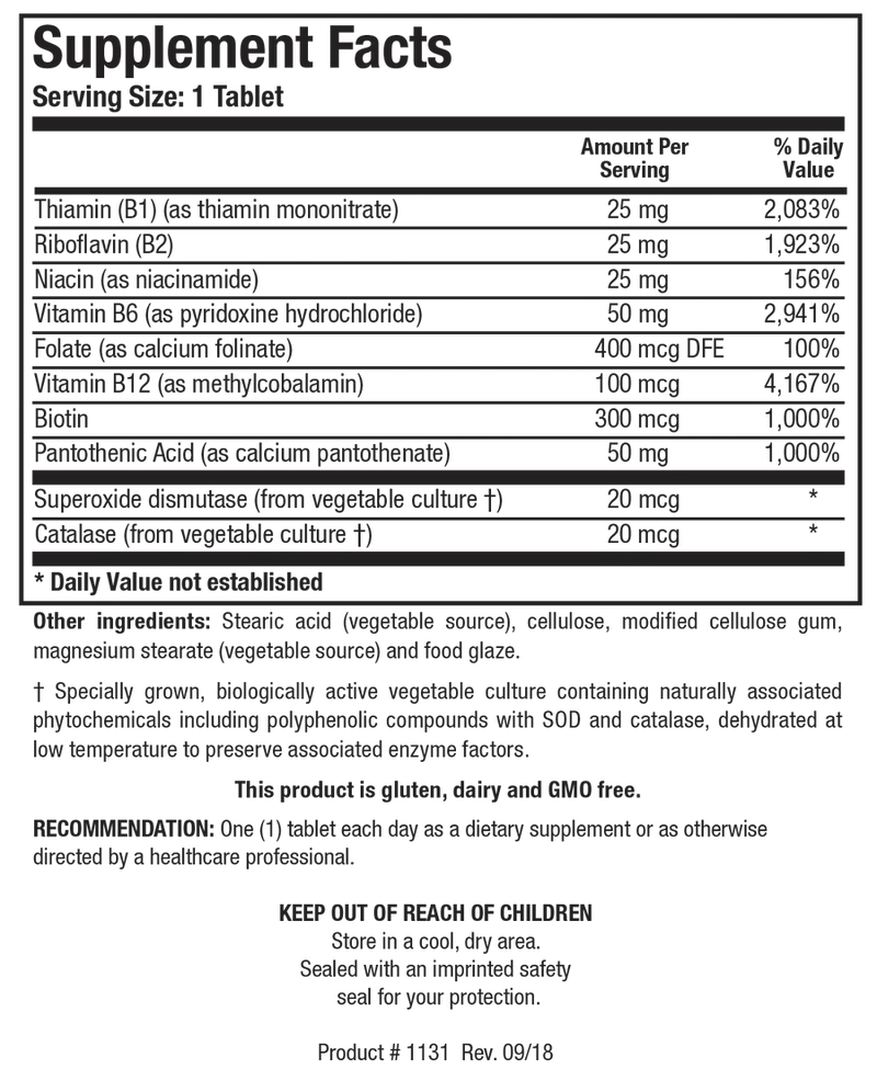 Biotics Research Bio-B Complex 90 Tablets  2 Pack