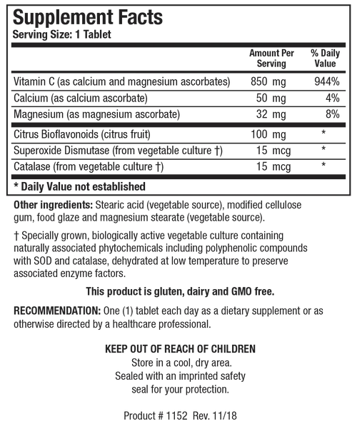 Biotics Research Bio-C Plus 1000 100 Tablets