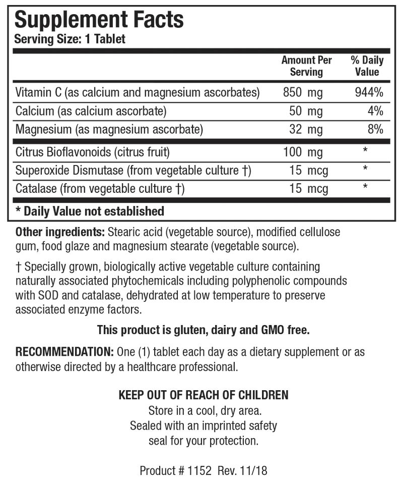 Biotics Research Bio-C Plus 1000 100 Tablets