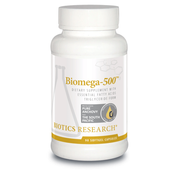 Biotics Research  Biomega-500 With Essential Fatty Acids Triglyceride Form 90 Capsules