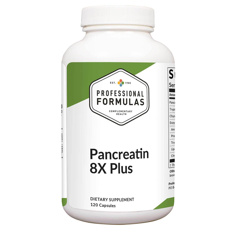 Professional Formulas Pancreatin 8X Plus 120 Capsules - www.myworldwo.com