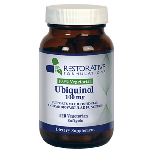 Restorative Formulations Ubiquinol 100mg 120 Vegetarian Softgels Supports Mitochrondrial and Cardiovascular Function