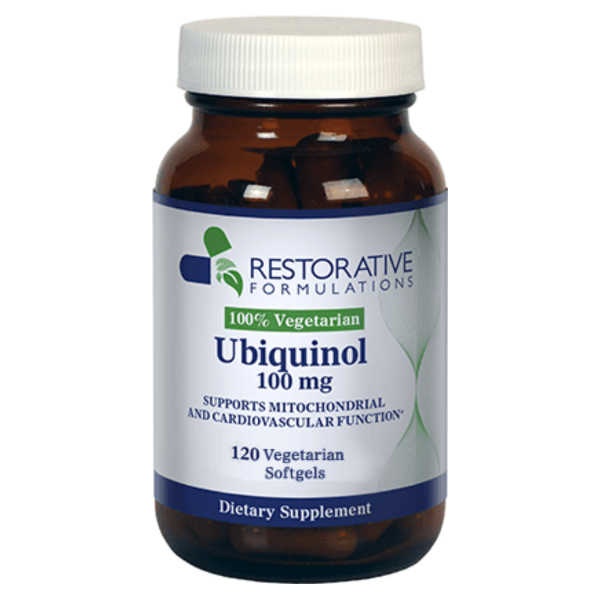 Restorative Formulations Ubiquinol 100mg 120 Vegetarian Softgels Supports Mitochrondrial and Cardiovascular Function