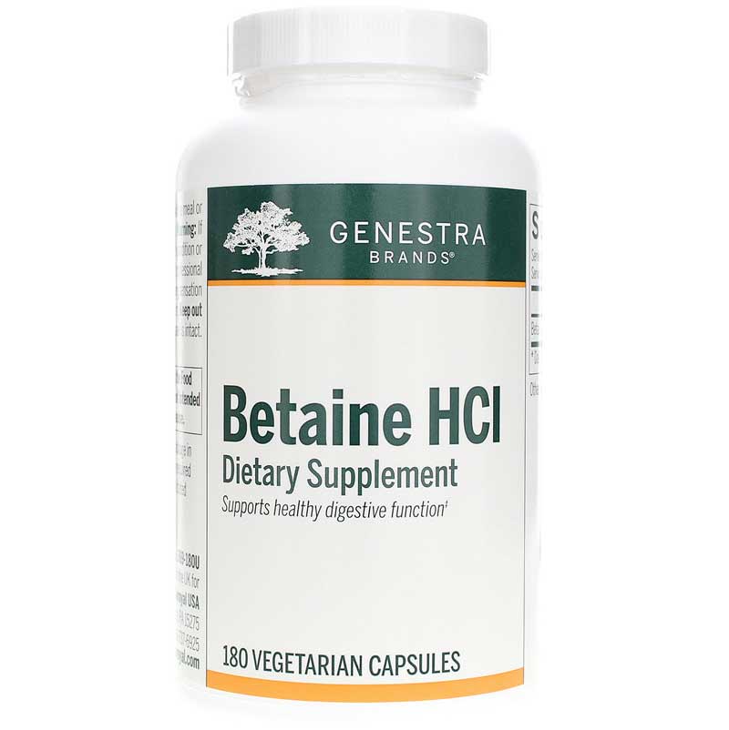 Genestra Betaine HCl 180 Veg Capsules