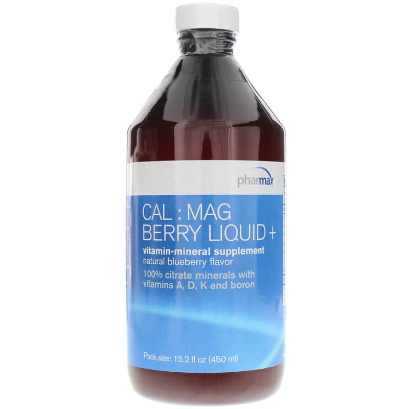 Pharmax Cal:Mag Berry Liquid Plus Blueberry Flavor 15.2 Oz