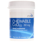 Pharmax Chewable CoQ10 60 Mg Blackcurrant Flavor 60 Chewable Tablets