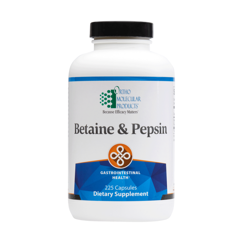 Ortho Molecular Betaine & Pepsin 225 Caps - www.myworldwo.com