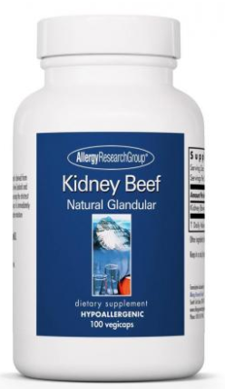 Allergy Research Group Kidney Beef Glandular 100 Capsules