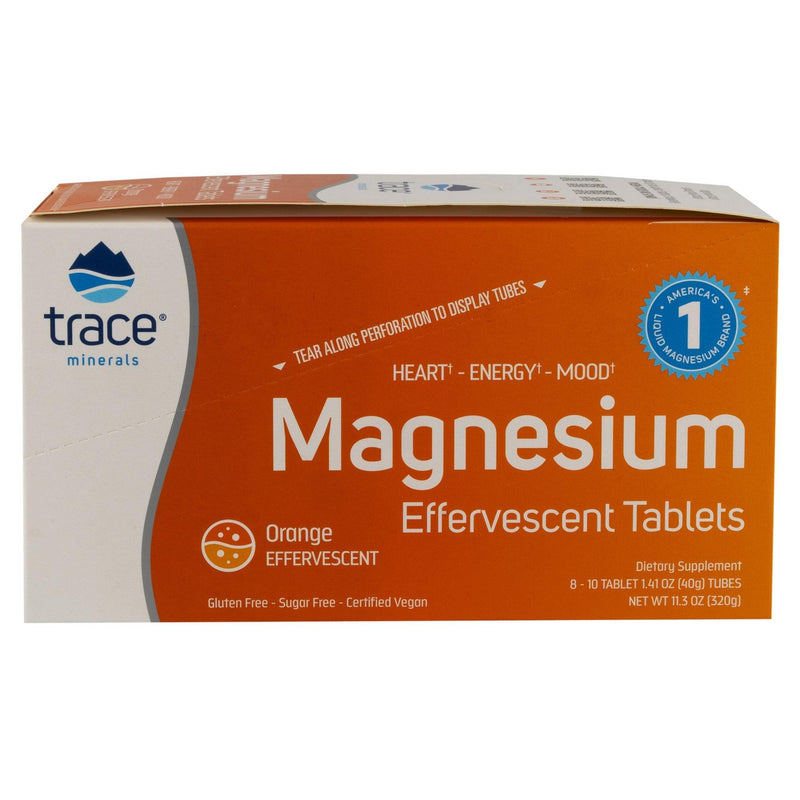 Trace Minerals Research Magnesium Effervescent Tablets 8 Tubes Box - www.myworldwo.com