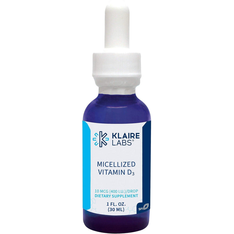 Klaire Labs Micellized Vitamin D3 Liquid 1 Fl Oz - www.myworldwo.com