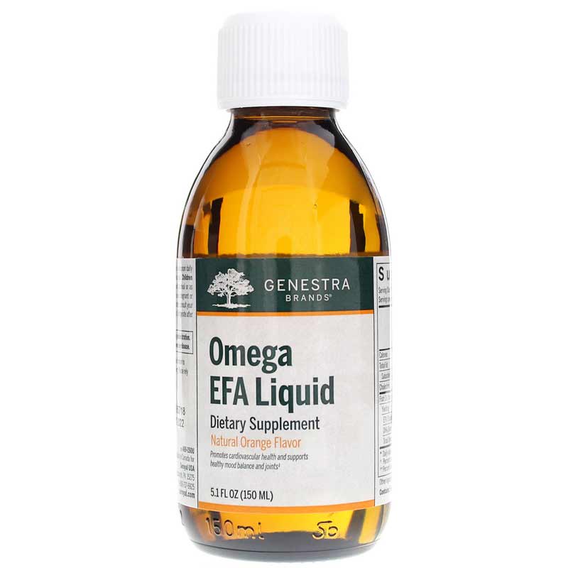 Genestra Omega EFA Liquid High Triglyceride Orange Flavor 5.1 Oz