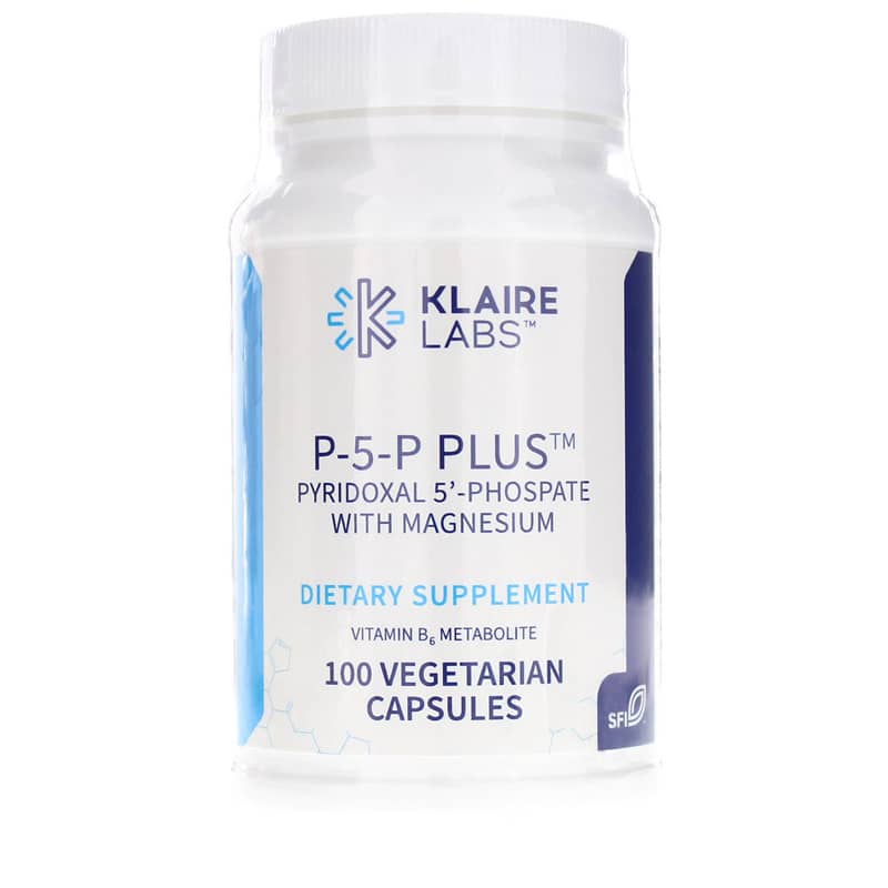 Klaire Labs P-5-P Plus Pyridoxal 5'-Phostphate with Magnesium 100 Veg Capsules