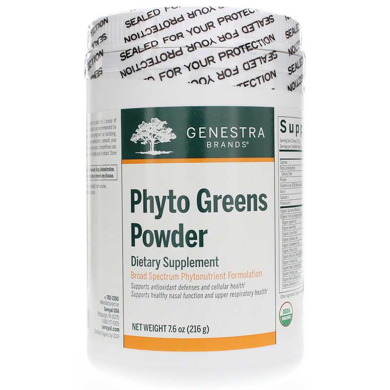 Genestra Phyto Greens Powder Organic 7.6 Oz