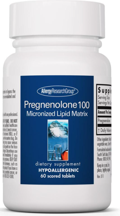 Allergy Research Group Pregnenolone 100 60 Tablets