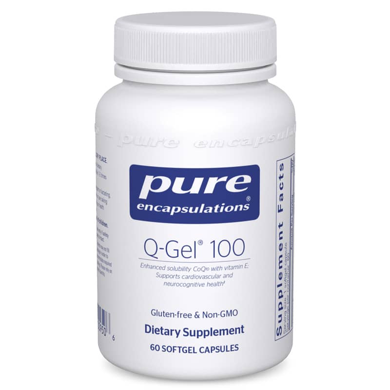 Pure Encapsulations Q-Gel 100 Hydrosoluble CoQ10 60 Softgels