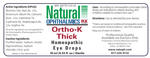 Natural Ophthalmics Ortho-K Thick (Night Time) 10 ml Eye Drops Expire 6.2022 - www.myworldwo.com