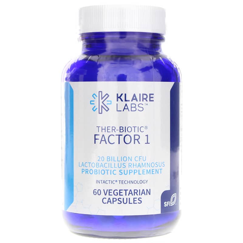 Klaire Labs Ther-Biotic Factor 1 Lactobacillus Rhamnosus 20 Billion CFU 60 Veg Capsules