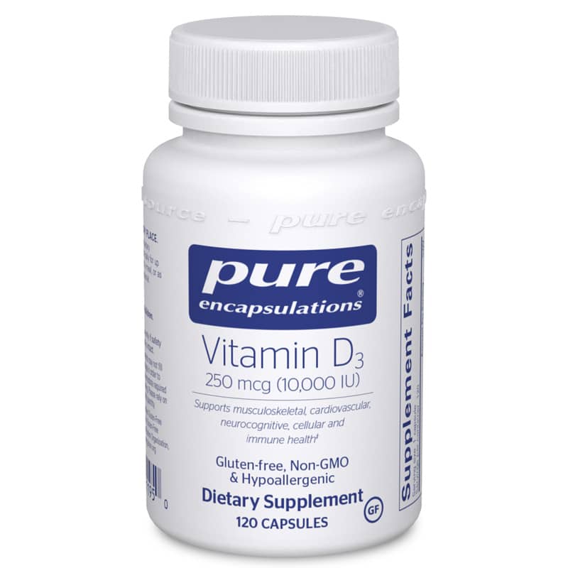 Pure Encapsulations Vitamin D3 10000 120 Capsules