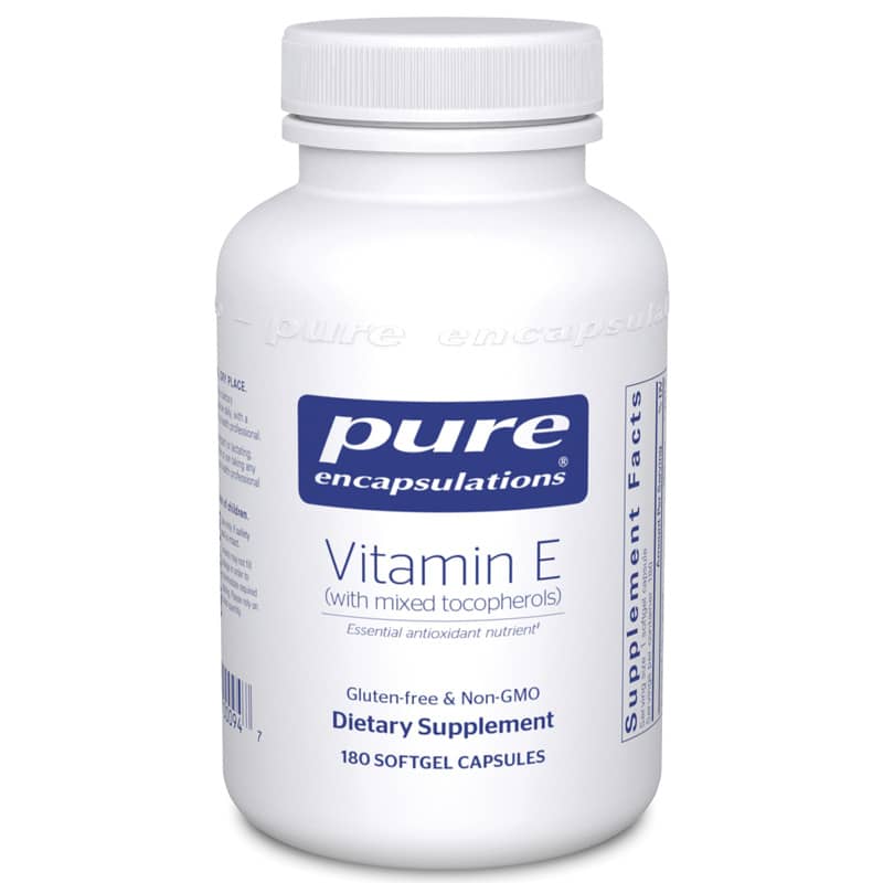 Pure Encapsulations Vitamin E with Mixed Tocopherols 180 Softgels