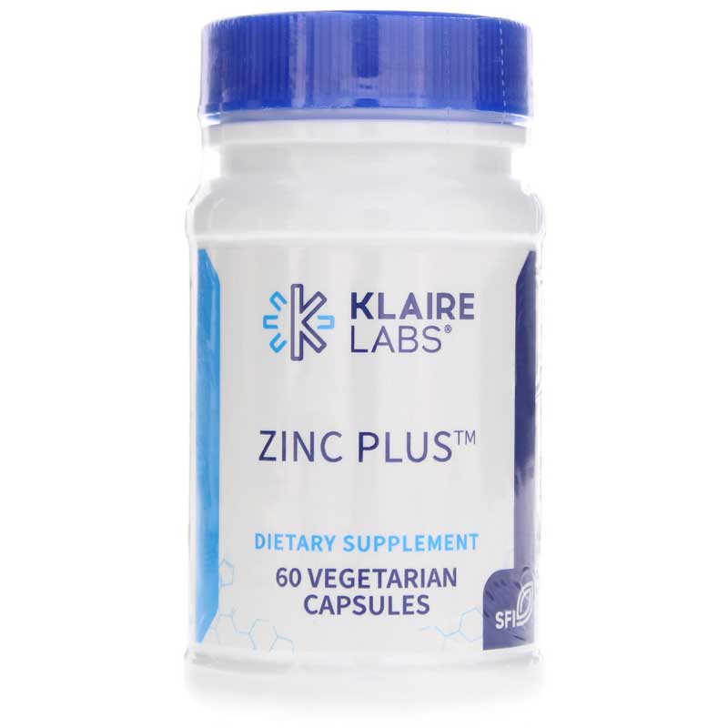 Klaire Labs Zinc Plus 60 Veg Capsules